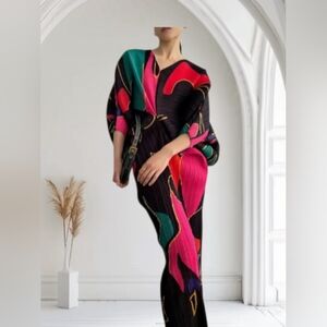Vibrant Multicolor Midi Dress